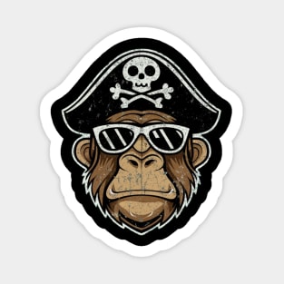 Monkey like a Pirate Sticker